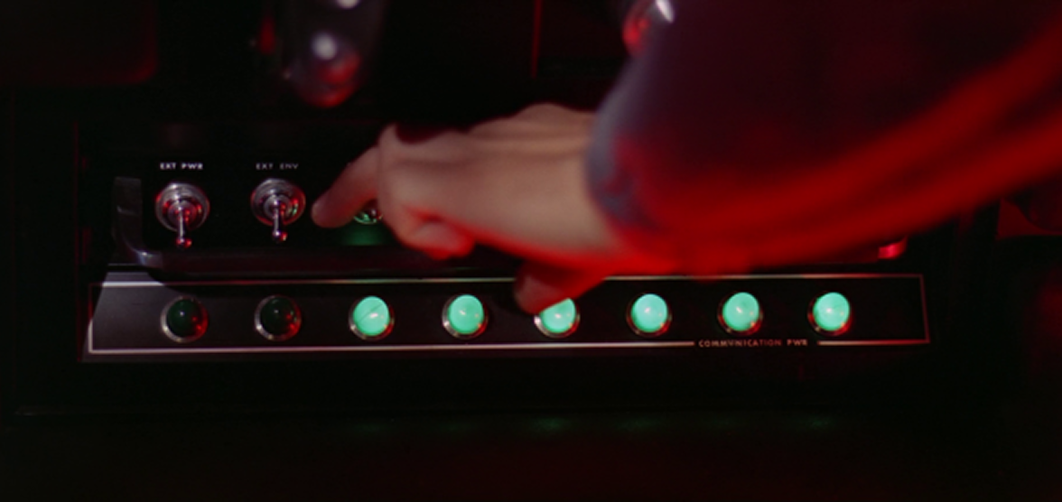Main HUE 9000 interface showing multiple screens, a camera lens, and various controls.